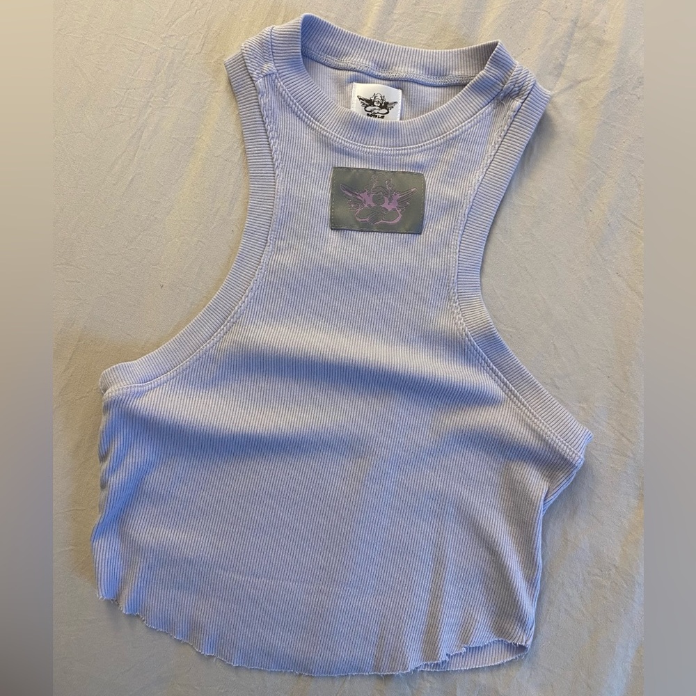 Boys lie purple tank